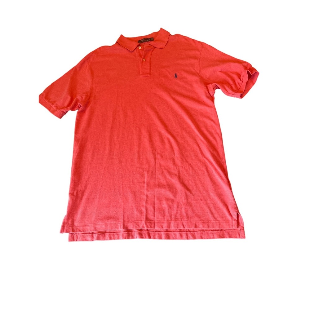 Polo Ralph Lauren Heathered Red Polo Collared Shirt Size‎ Large Tall